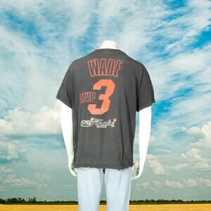 Y2K Vintage Dwyane Wade MVP NBA 2006  Miami Heat The Finals Rap T Shirt Tee XL